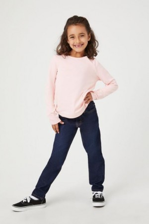 Jeans Forever 21 Girls Flaco Pull On Niños Azules Oscuro | NsslpqwhWtj