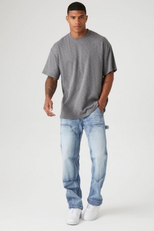 Jeans Forever 21 Stone Wash Slim Fit Hombre Azules | kbIXJNazsGg