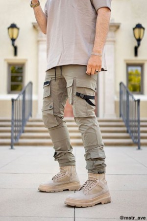 Pantalon Forever 21 Cargo Drawstring Joggers Hombre Verde Oliva | NPWKQqSZZ8d