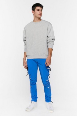 Pantalon Forever 21 Drawstring Utility Joggers Hombre Azul Rey Azules | 5vhZoPTYgLN