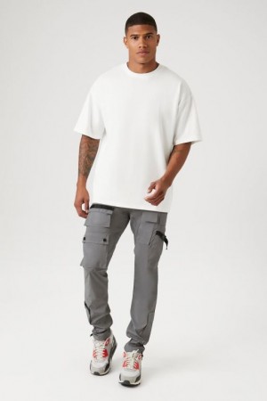 Pantalon Forever 21 Reflective Drawstring Cargo Joggers Hombre Grises | RDzNIts0S9J