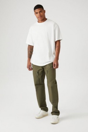 Pantalon Forever 21 Release Hebilla Slim Fit Hombre Verde Oliva | 6i28nSqhusX