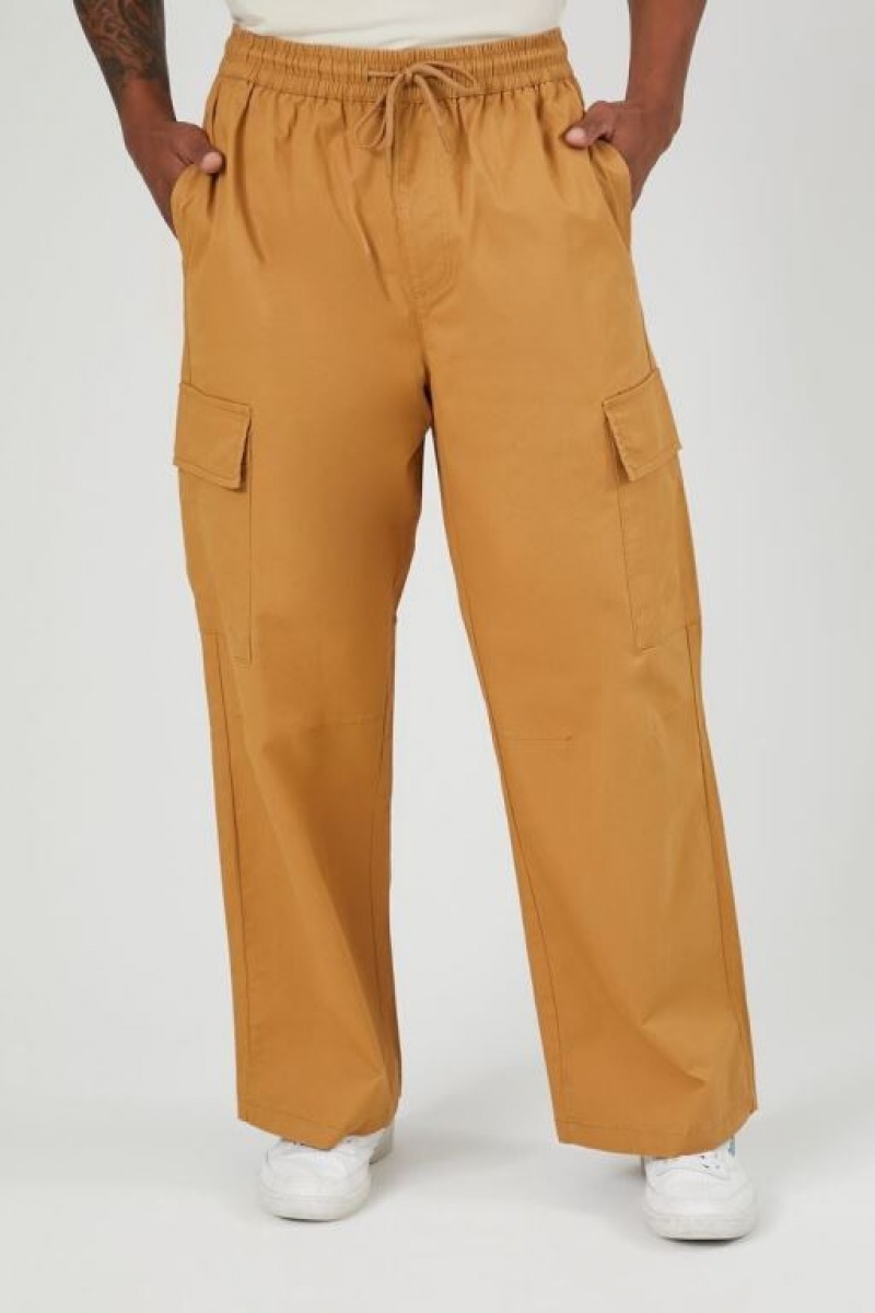 Pantalon Forever 21 Cargo Drawstring Hombre Marrom | PmUbIESIvQv