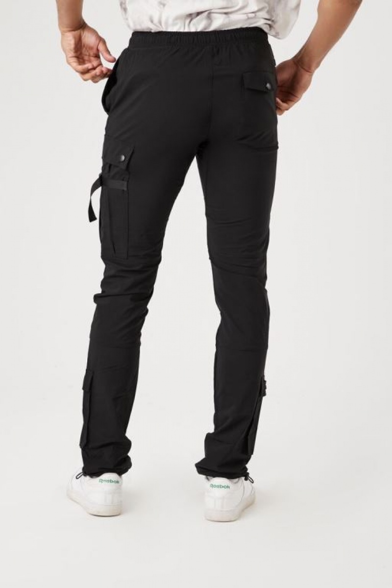 Pantalon Forever 21 Cargo Drawstring Joggers Hombre Negros | fUIjfMAZJLW