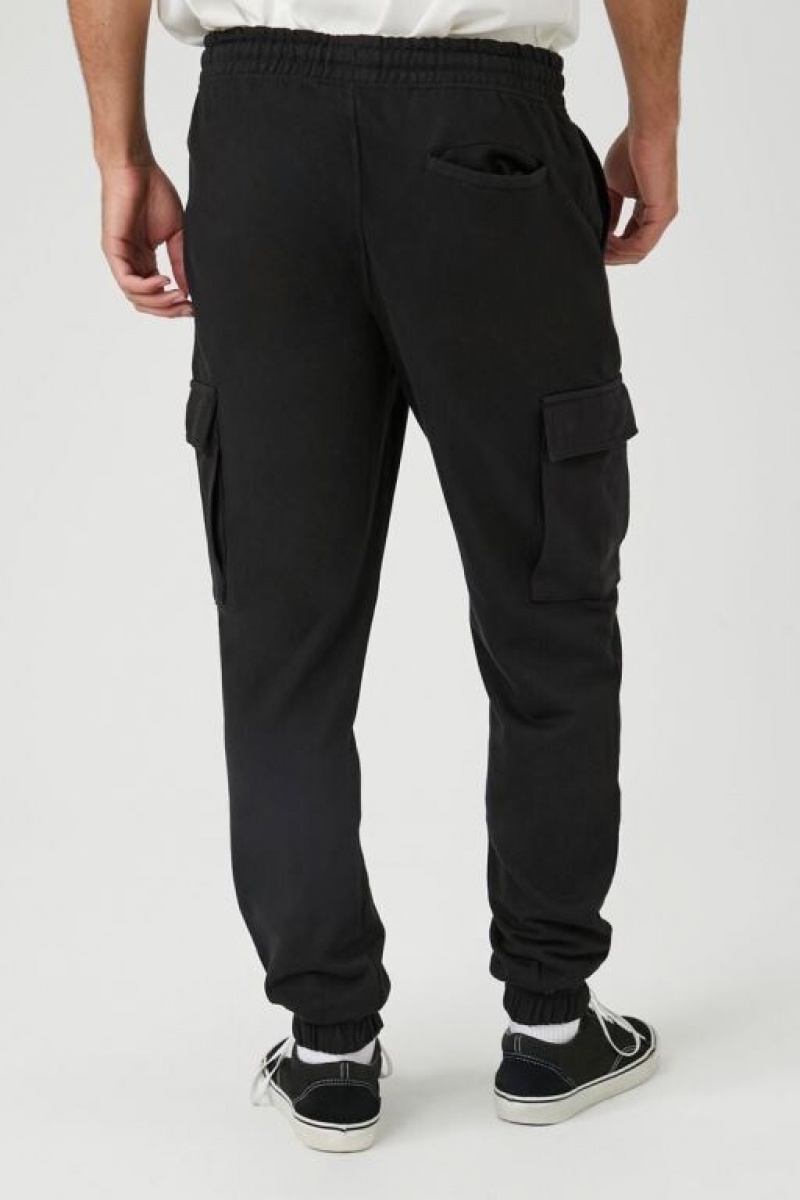 Pantalon Forever 21 Drawstring Cargo Joggers Hombre Negros | QGq0shX7YeO