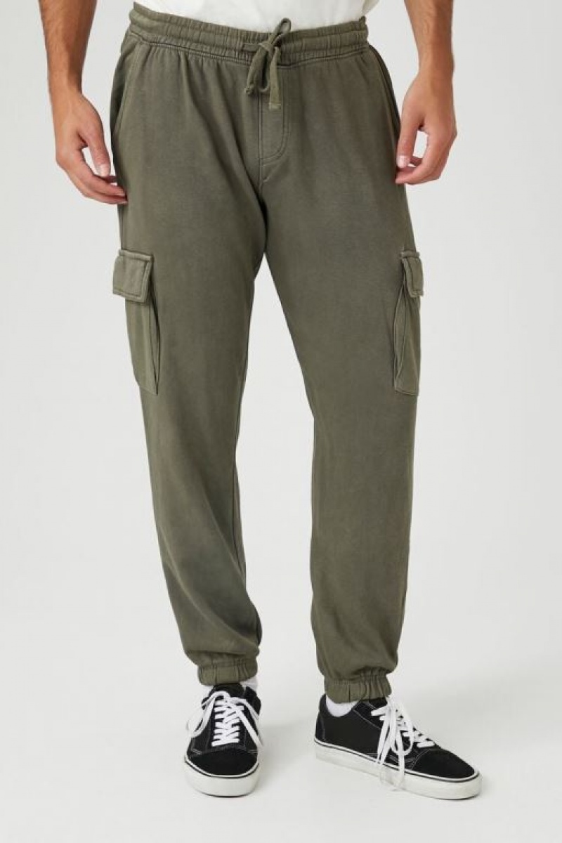 Pantalon Forever 21 Drawstring Cargo Joggers Hombre Verde Oliva | Uf0yFwZXDgX