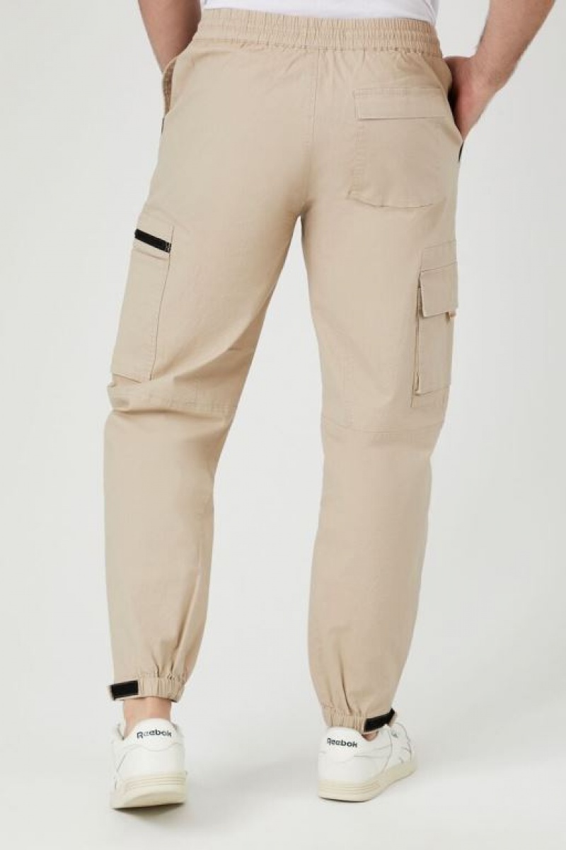 Pantalon Forever 21 Drawstring Cargo Joggers Hombre Grises Marrom | ziYJQRLPPYH