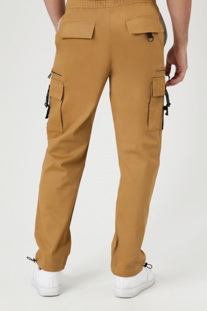 Pantalon Forever 21 Drawstring Cargo Joggers Hombre Marrom | SXSZmveuApM