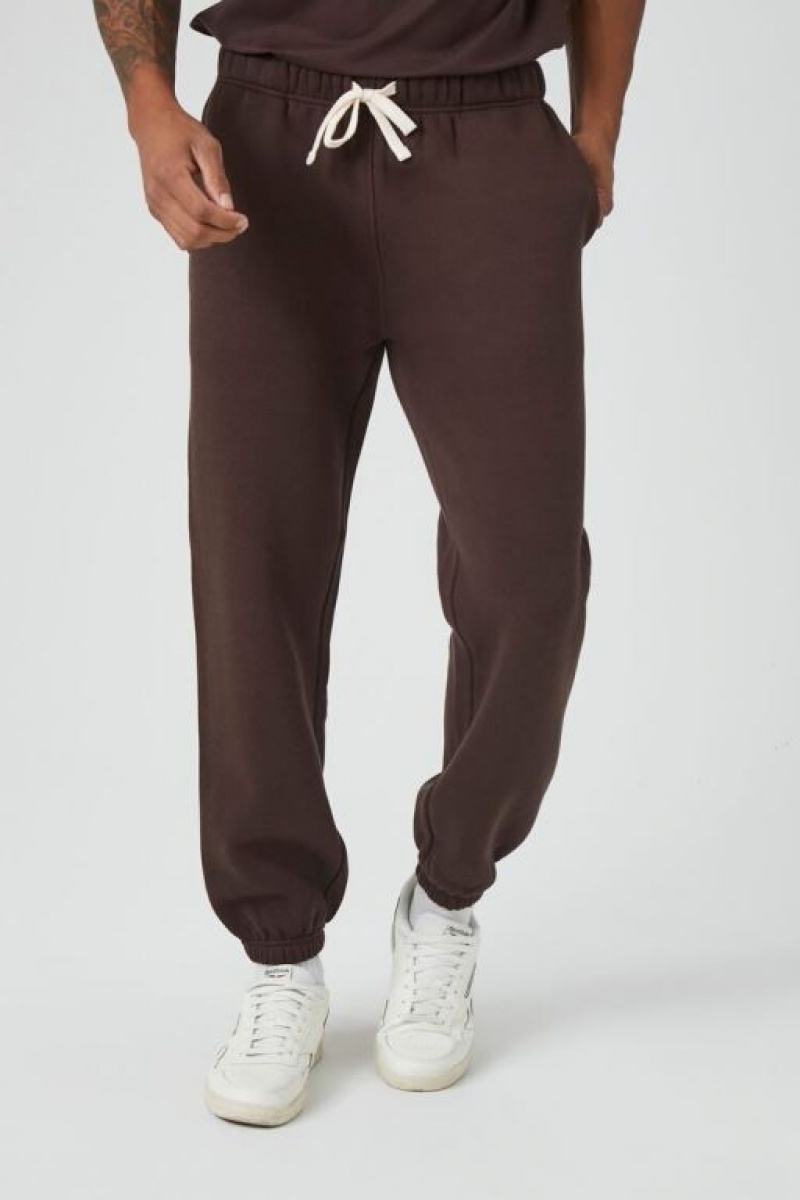 Pantalon Forever 21 Drawstring Pocket Joggers Hombre Cocoa | 8rfU2erQRDp