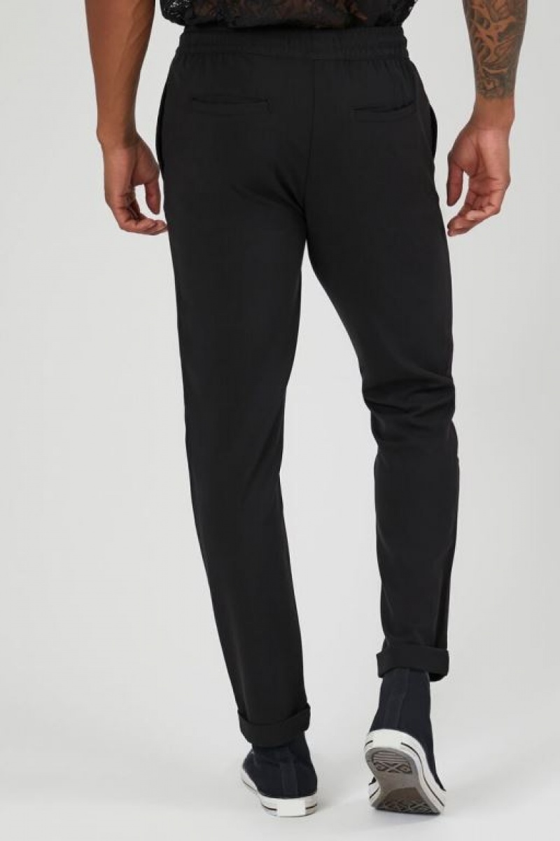 Pantalon Forever 21 Drawstring Slim Fit Hombre Negros | 0zVpOzDnLpN