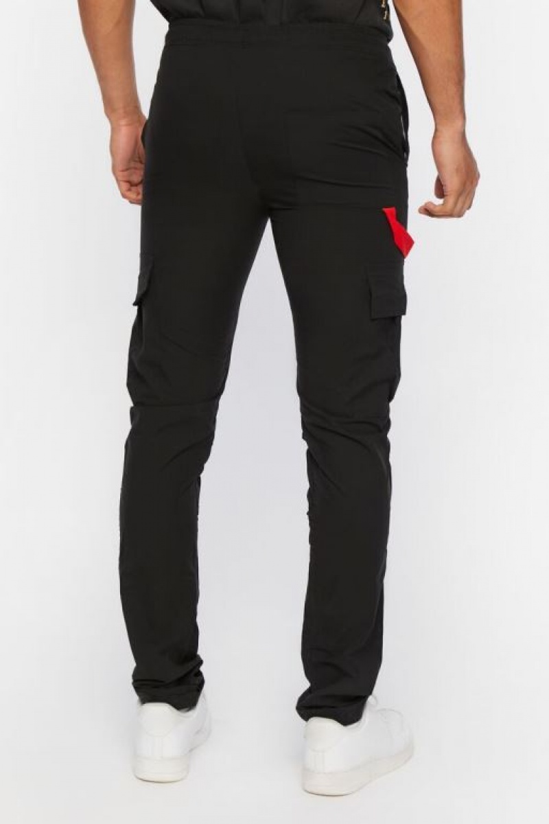 Pantalon Forever 21 Drawstring Utility Hombre Negros | Q1LYm0xlMxj