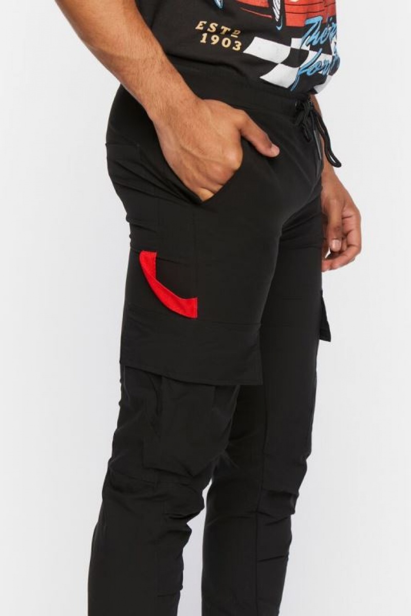 Pantalon Forever 21 Drawstring Utility Hombre Negros | Q1LYm0xlMxj