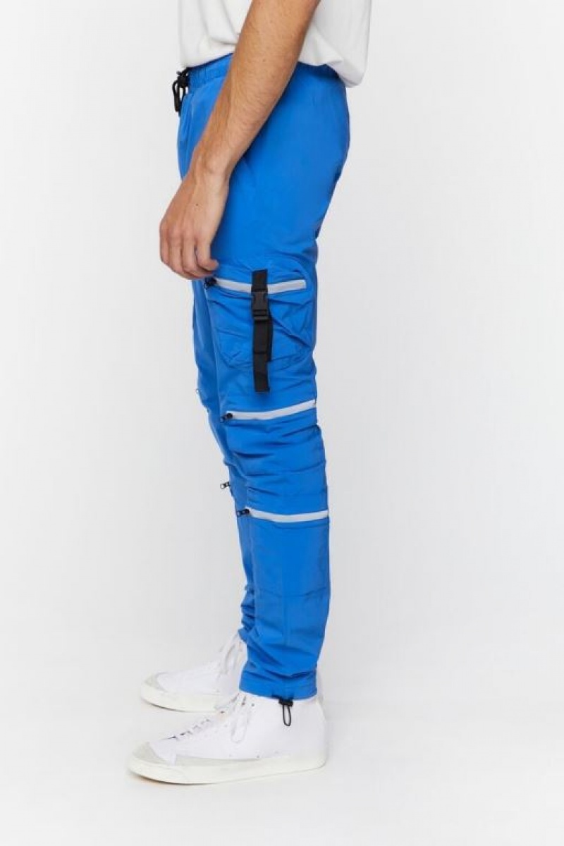 Pantalon Forever 21 Drawstring Utility Joggers Hombre Azul Rey Azules | 5vhZoPTYgLN