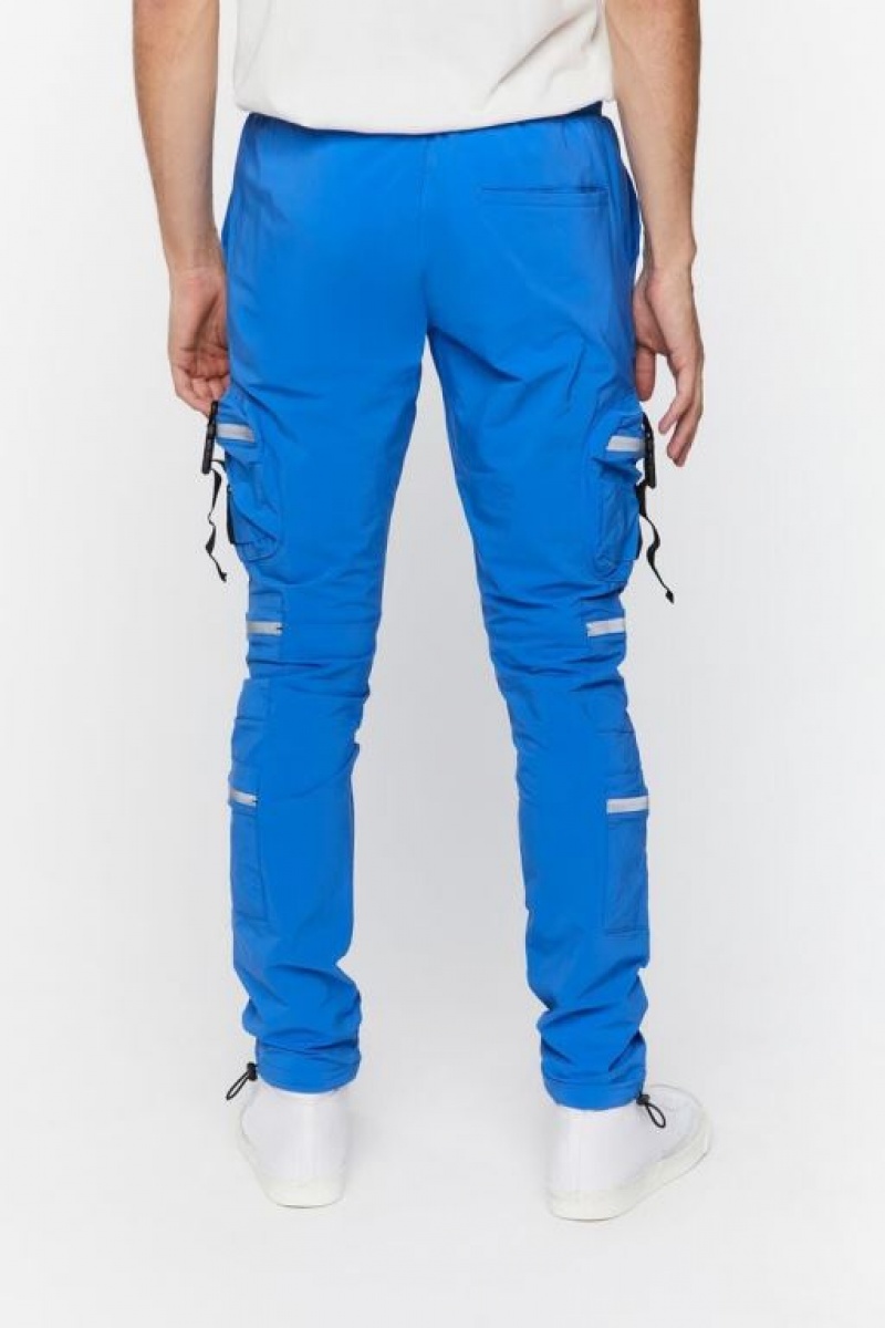 Pantalon Forever 21 Drawstring Utility Joggers Hombre Azul Rey Azules | 5vhZoPTYgLN