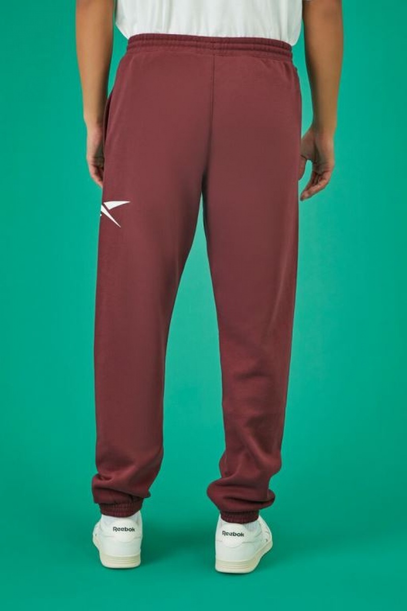 Pantalon Forever 21 Reebok Drawstring Joggers Hombre Vino Multicolor | 1o7Wfa6RzTN