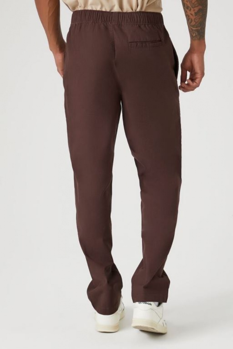 Pantalon Forever 21 Release Hebilla Slim Fit Hombre Cocoa | sCrs2hlFvCn