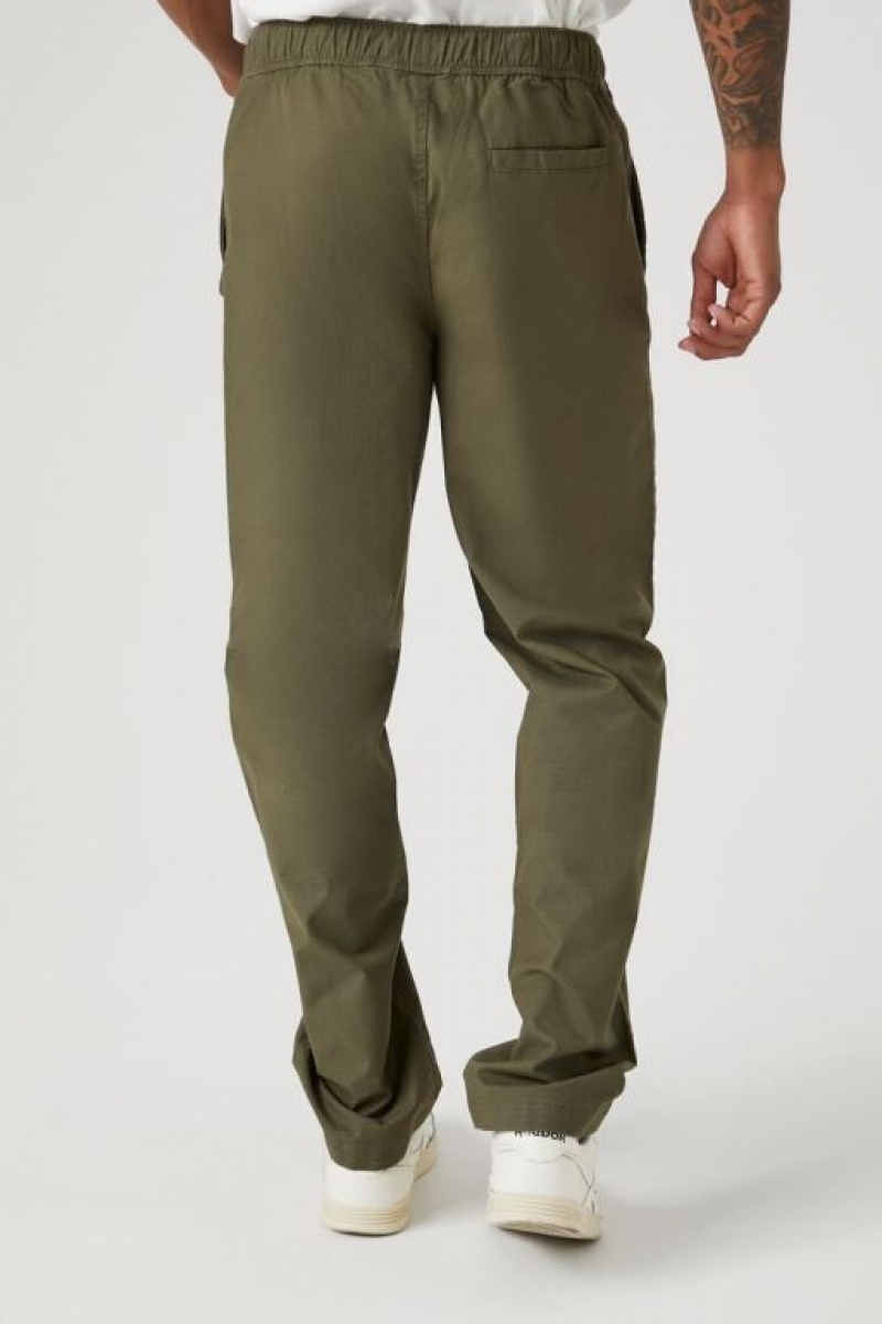 Pantalon Forever 21 Release Hebilla Slim Fit Hombre Verde Oliva | 6i28nSqhusX