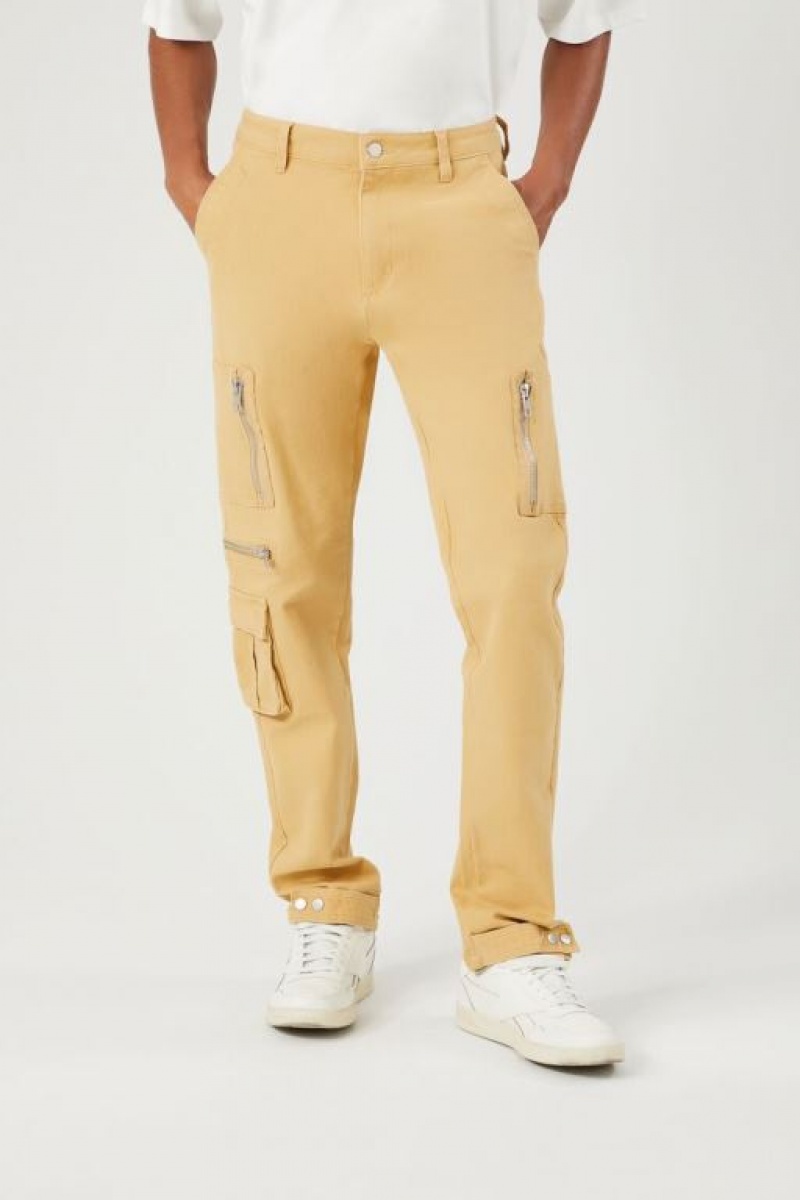 Pantalon Forever 21 Slim Fit Cargo Hombre Marrom | QmClvIvvNOo