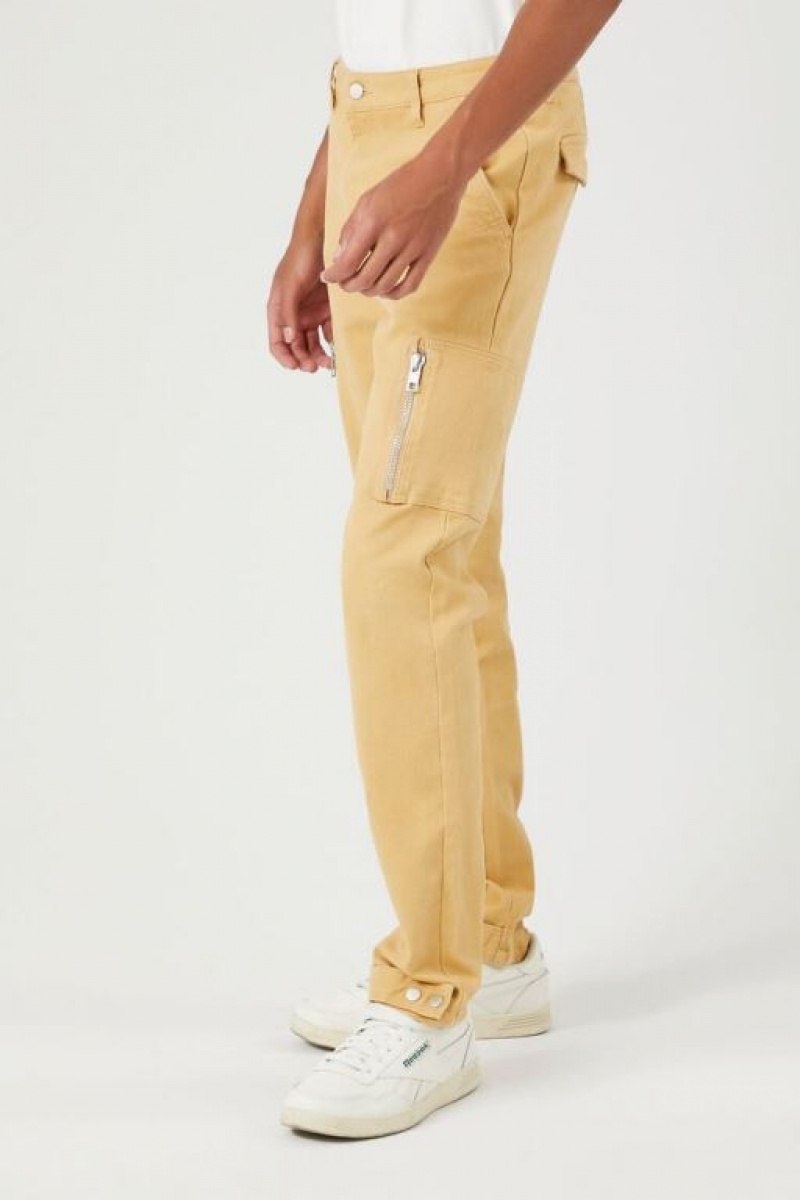 Pantalon Forever 21 Slim Fit Cargo Hombre Marrom | QmClvIvvNOo