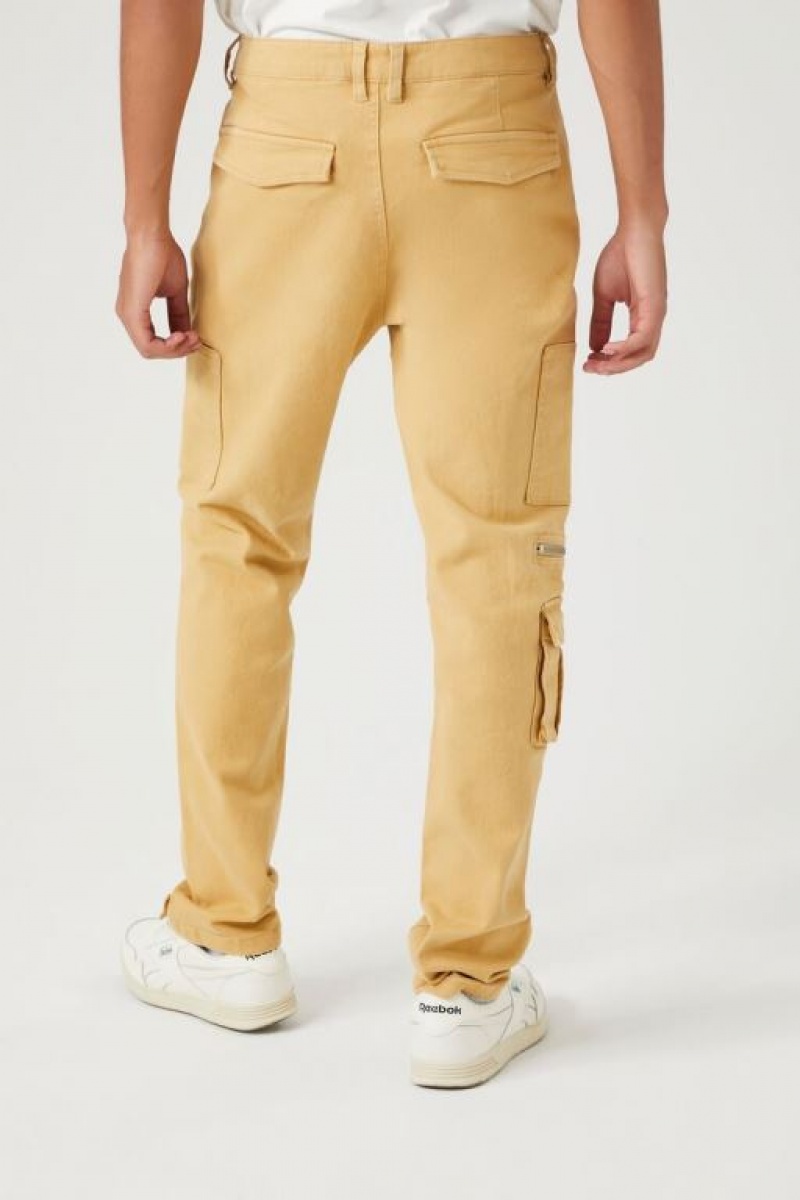 Pantalon Forever 21 Slim Fit Cargo Hombre Marrom | QmClvIvvNOo