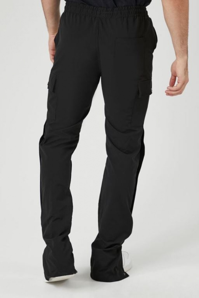 Pantalon Forever 21 Snap Button Cargo Joggers Hombre Negros | 0FplcfA5Ur0