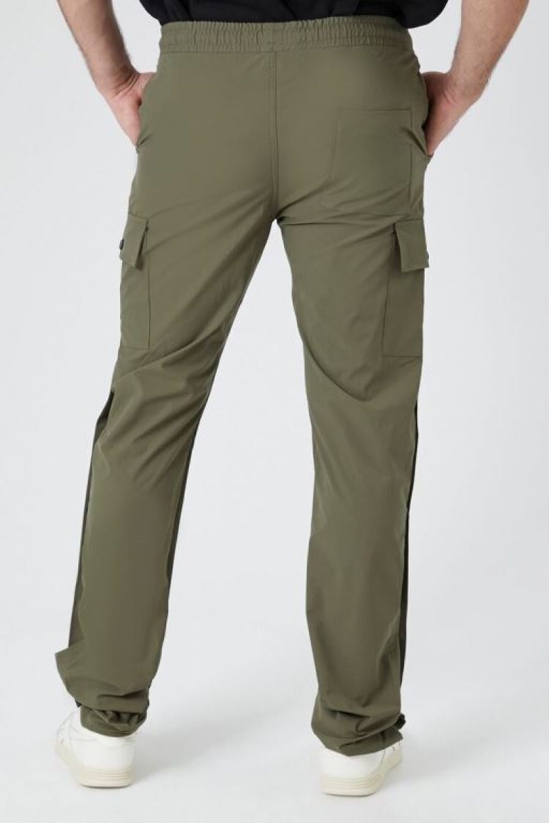 Pantalon Forever 21 Snap Button Cargo Joggers Hombre Verde Oliva | lwQEhWG46r0