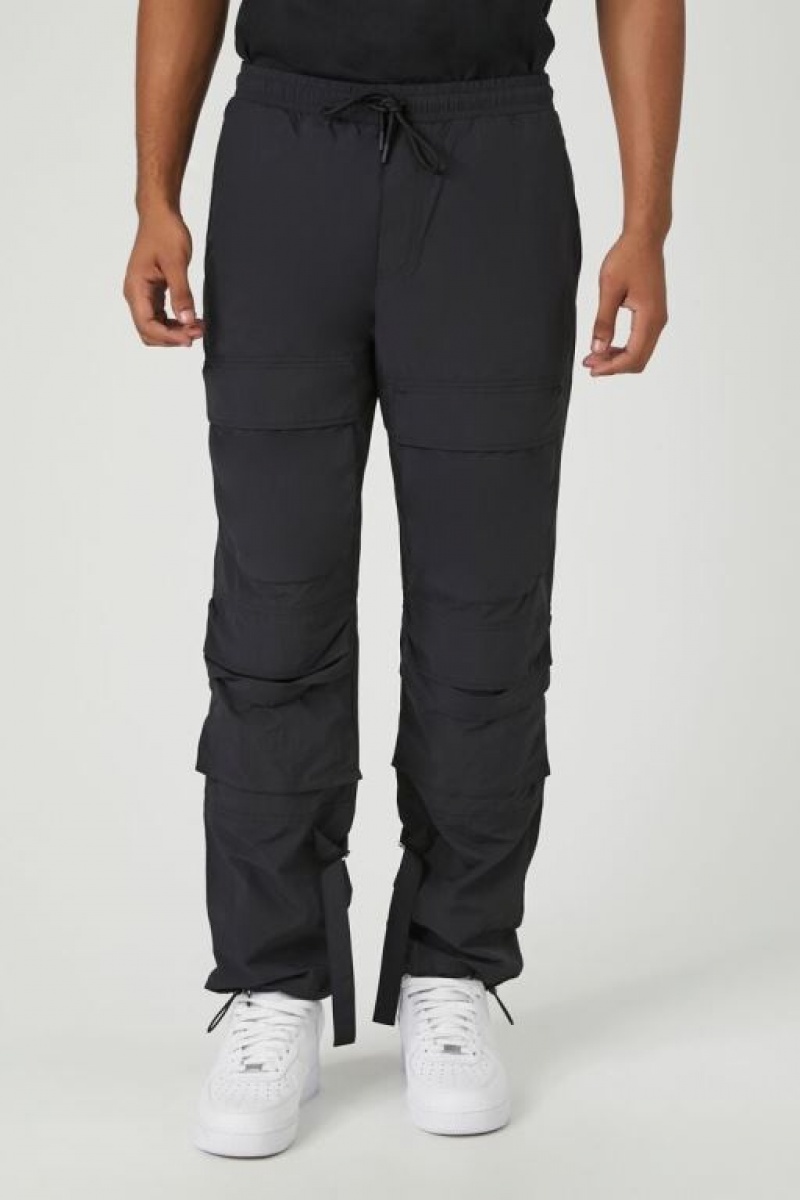 Pantalon Forever 21 Toggle Drawstring Cargo Joggers Hombre Negros | 4kPIw6SBGB6