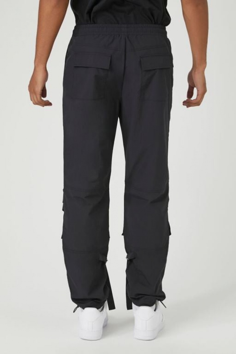 Pantalon Forever 21 Toggle Drawstring Cargo Joggers Hombre Negros | 4kPIw6SBGB6