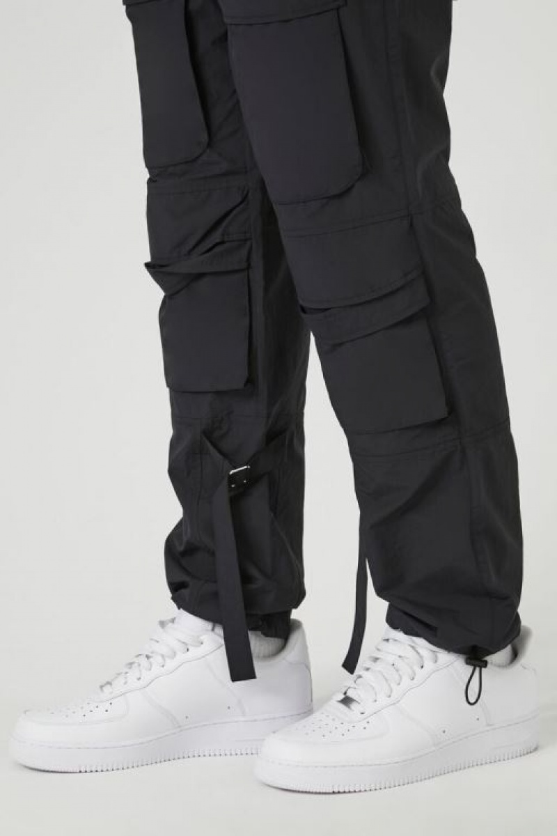 Pantalon Forever 21 Toggle Drawstring Cargo Joggers Hombre Negros | 4kPIw6SBGB6