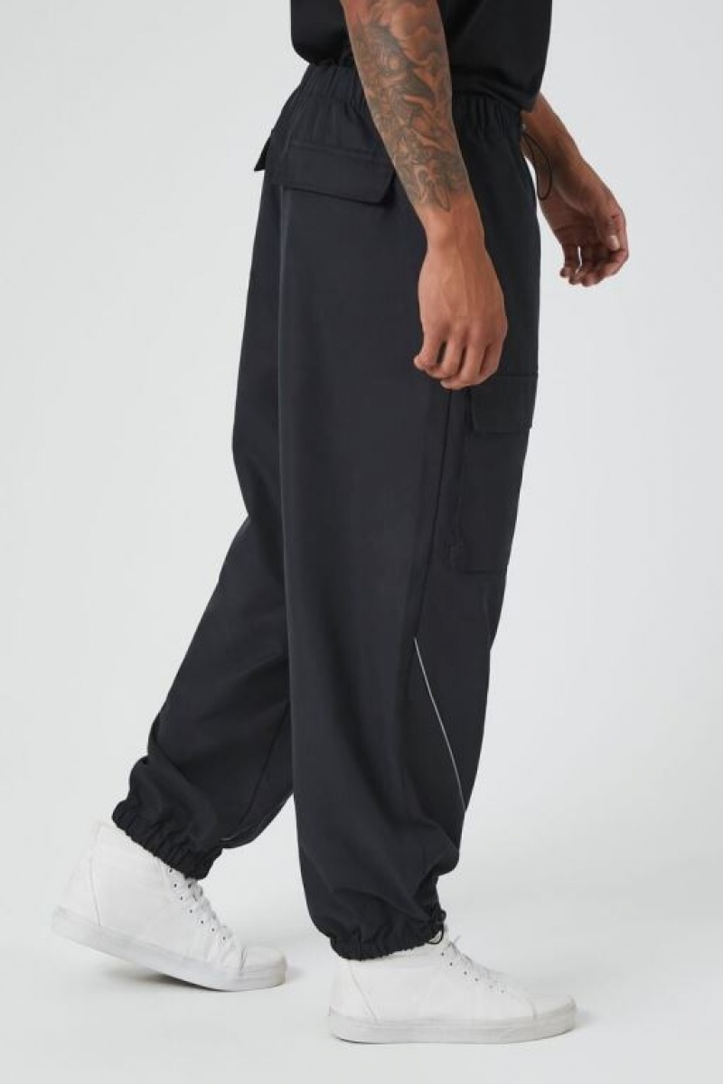 Pantalon Forever 21 Toggle Drawstring Joggers Hombre Negros Grises | a4iH97zgdGk