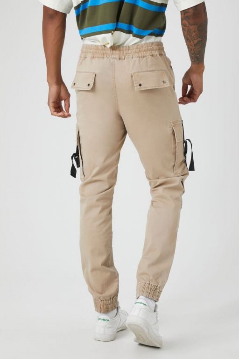 Pantalon Forever 21 Twill Cargo Drawstring Joggers Hombre Grises Marrom | yyC7GdLi3NA