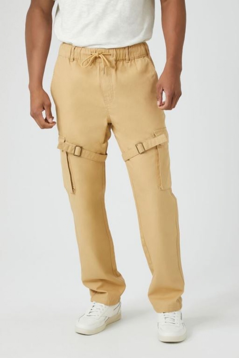 Pantalon Forever 21 Twill Drawstring Utility Correa Hombre Marrom | m4jg6wQIqpb