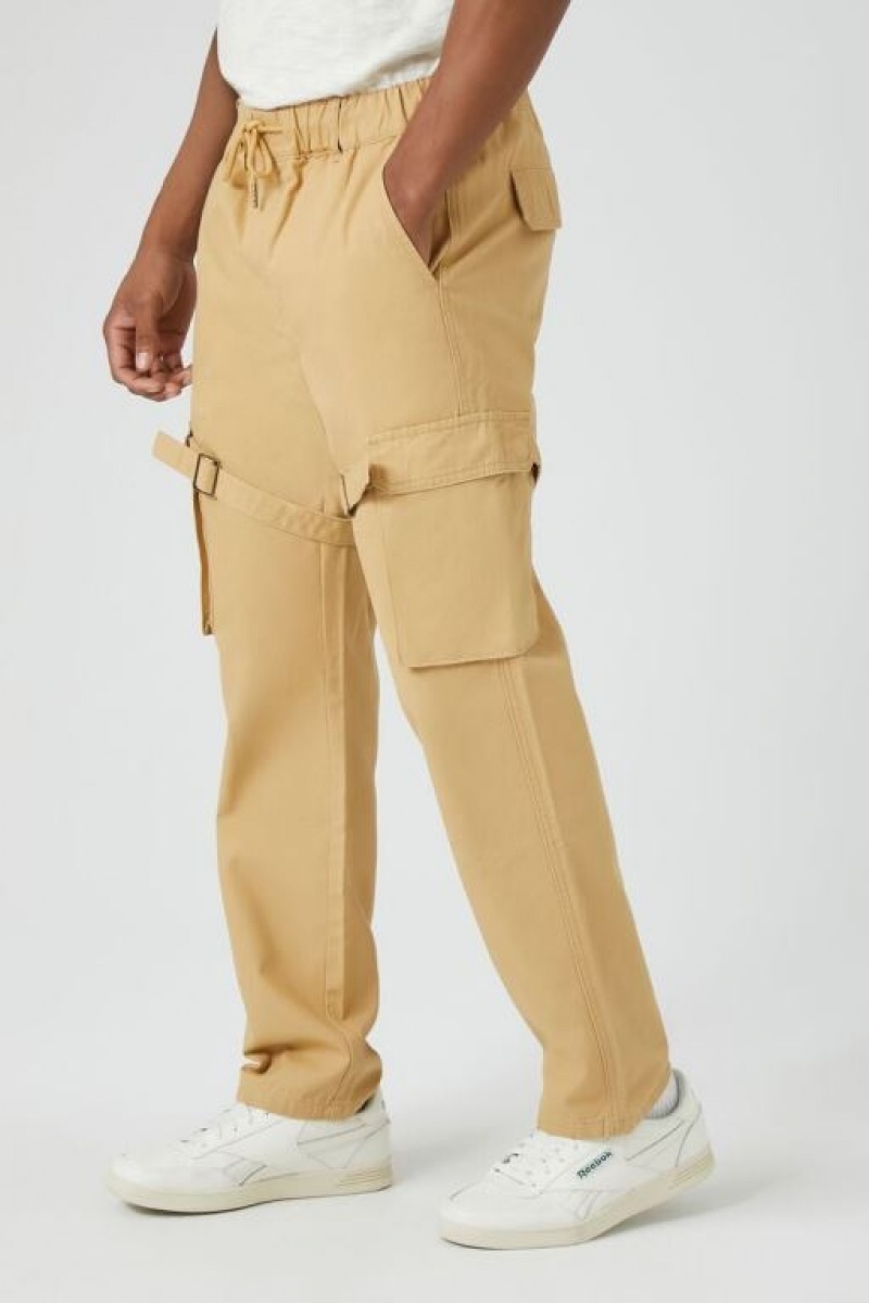 Pantalon Forever 21 Twill Drawstring Utility Correa Hombre Marrom | m4jg6wQIqpb