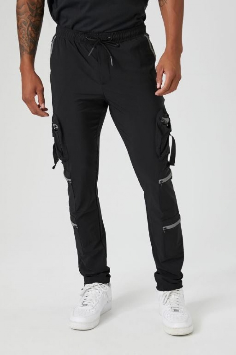 Pantalon Forever 21 Utility Cargo Joggers Hombre Negros | jtfIyVNNw5i