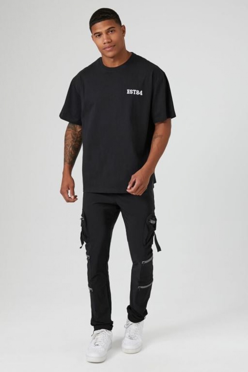 Pantalon Forever 21 Utility Cargo Joggers Hombre Negros | jtfIyVNNw5i