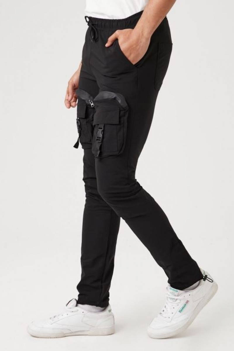 Pantalon Forever 21 Utility Cargo Joggers Hombre Negros | GjuwyyhW5yE